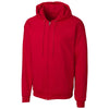 Clique Unisex Deep Red Basics Fleece Full Zip Hoodie