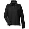 Nautica Women's Black Anchor Quarter-Zip Pullover