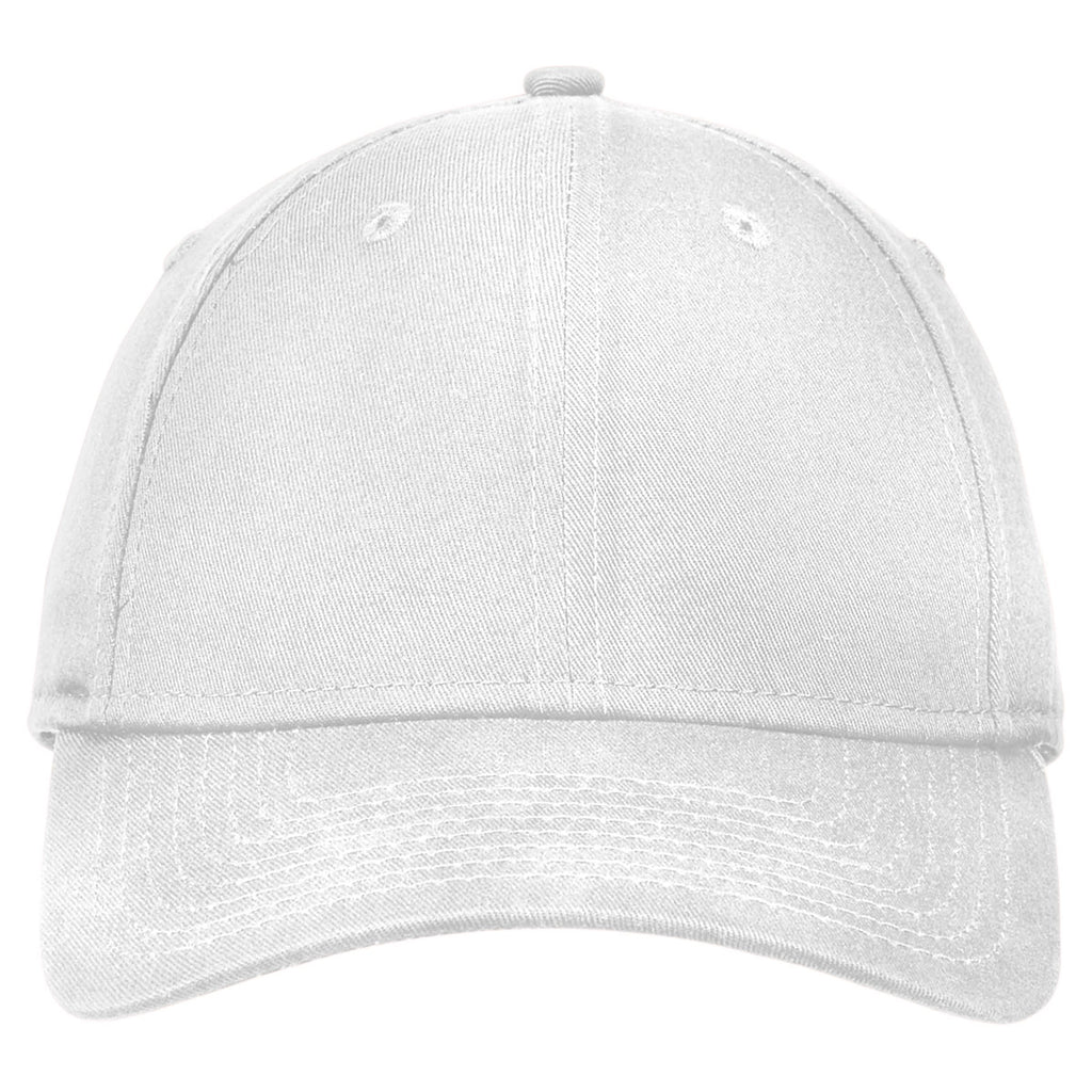 New Era White Adjustable Structured Cap