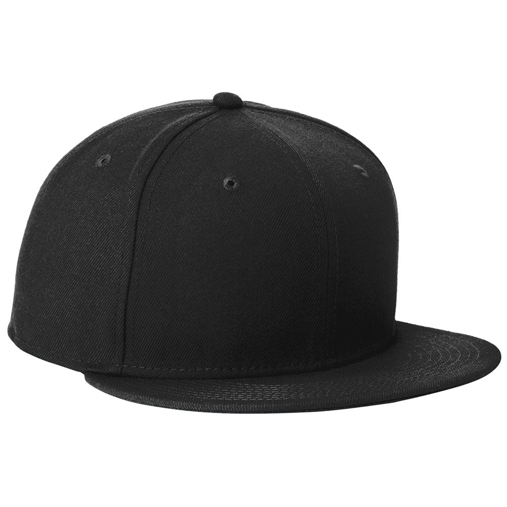 New Era Black Standard Fit Flat Bill Snapback Cap