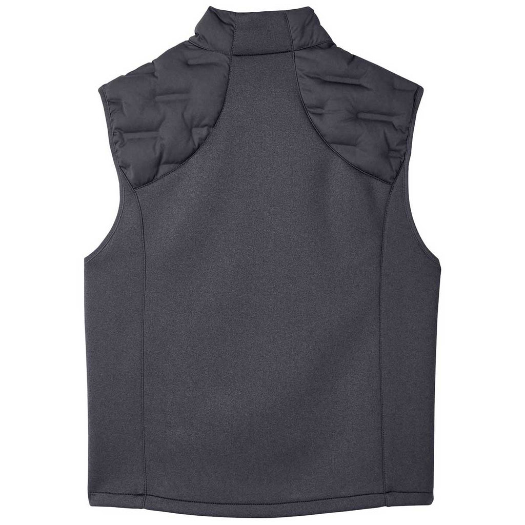 North End Men's Carbon/Black Heather/Black Pioneer Hybrid Vest