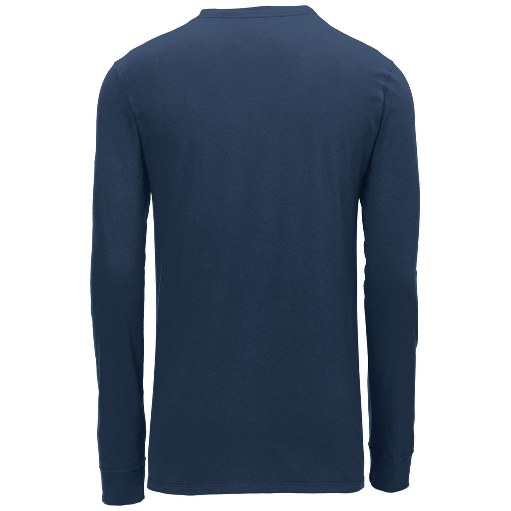 Nike Men's College Navy Dri-FIT Cotton/Poly Long Sleeve Tee