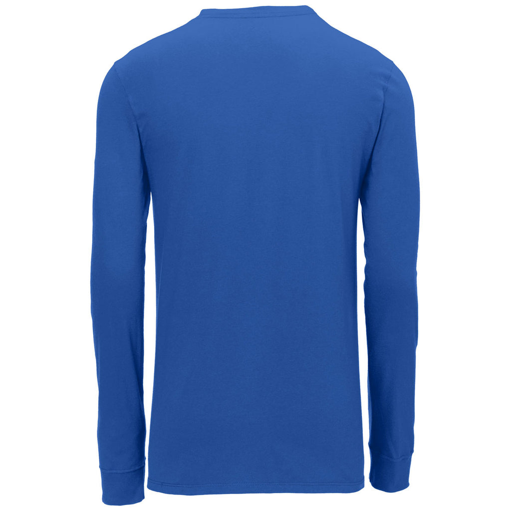 Nike Men's Rush Blue Dri-FIT Cotton/Poly Long Sleeve Tee