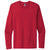 Next Level Men's Red Cotton Long Sleeve Tee