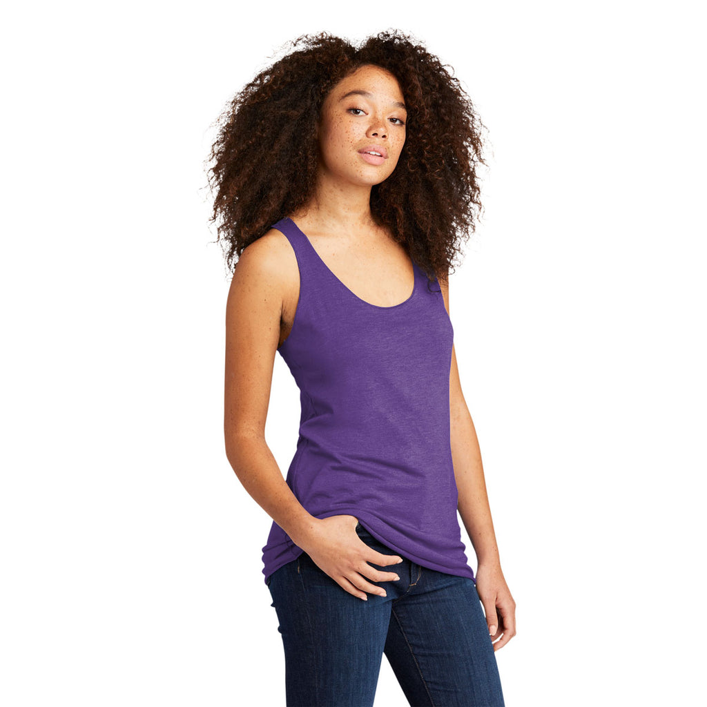 Next Level Women's Purple Rush Tri-Blend Racerback Tank