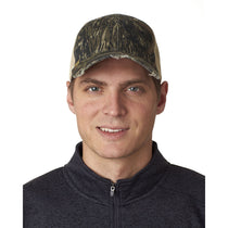 Adams Men's Hardwoods/Camo 6-Panel Pigment-Dyed Distressed Trucker Cap