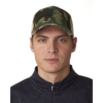 Adams Men's Jungle/Camo 6-Panel Pigment-Dyed Distressed Trucker Cap