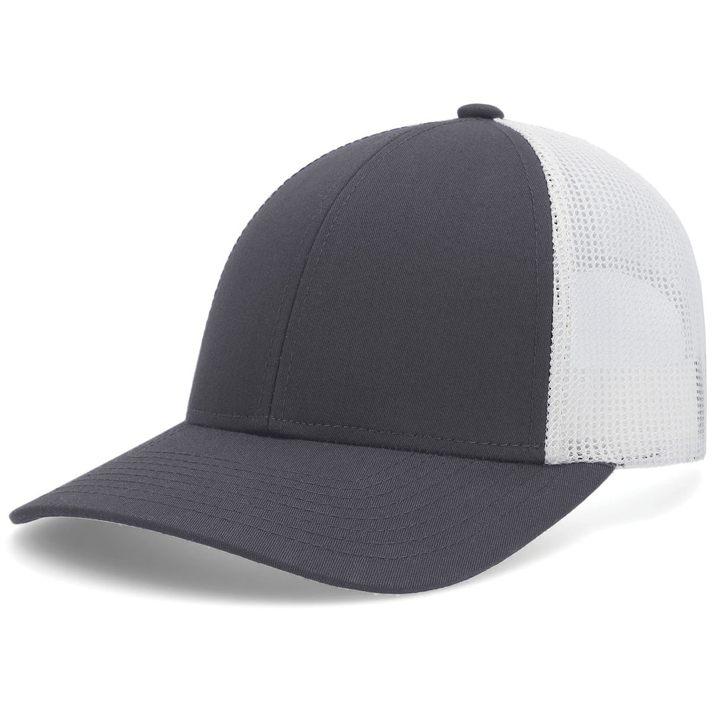 Pacific Headwear Graphite/White/Graphite Low-Pro Trucker Cap
