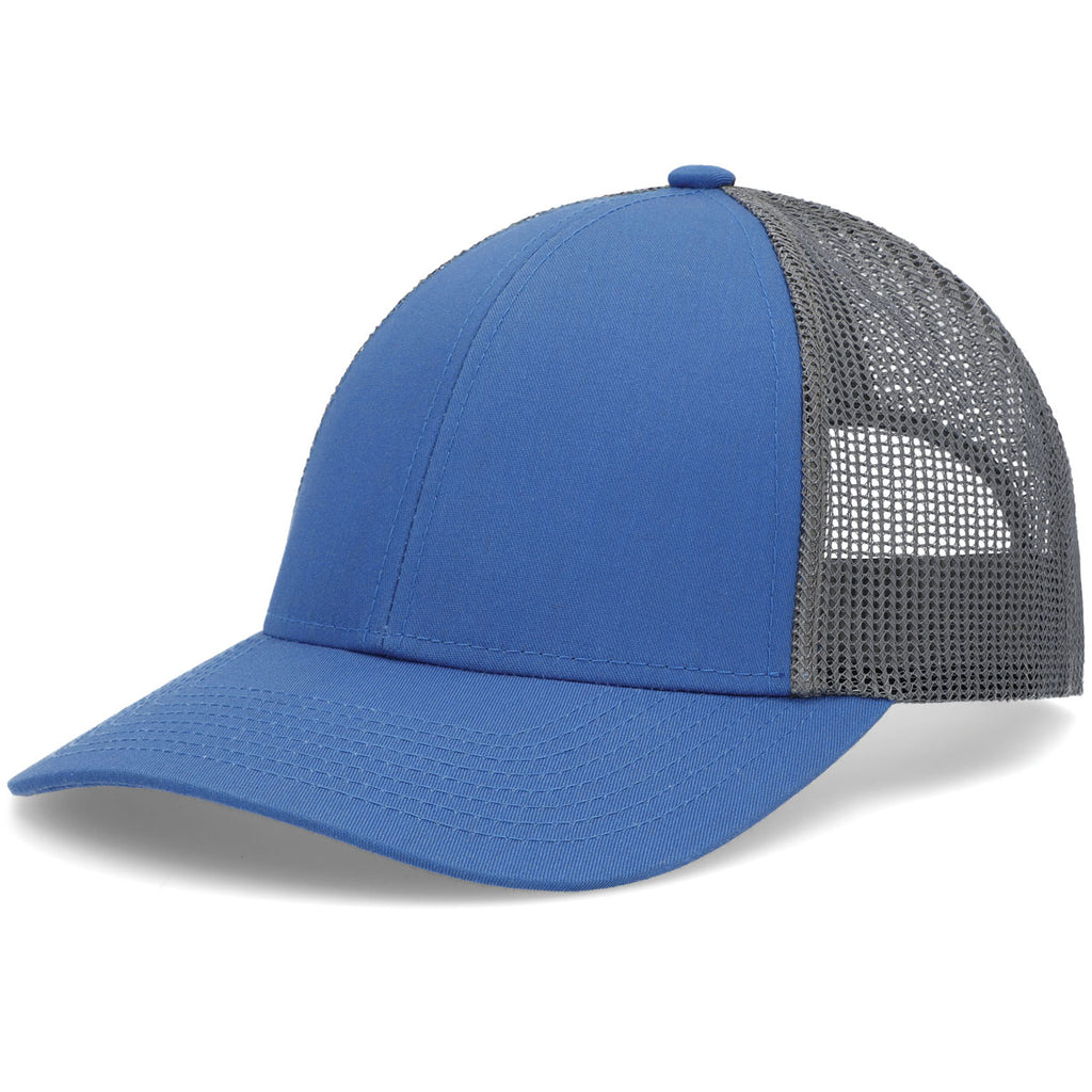 Pacific Headwear Ocean Blue/Light Charcoal/Ocean Blue Low-Pro Trucker Cap