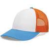 Pacific Headwear White/Neon Orange/Panther Teal Low-Pro Trucker Cap