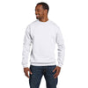 Hanes Unisex White 7.8 oz. EcoSmart 50/50 Fleece Crew