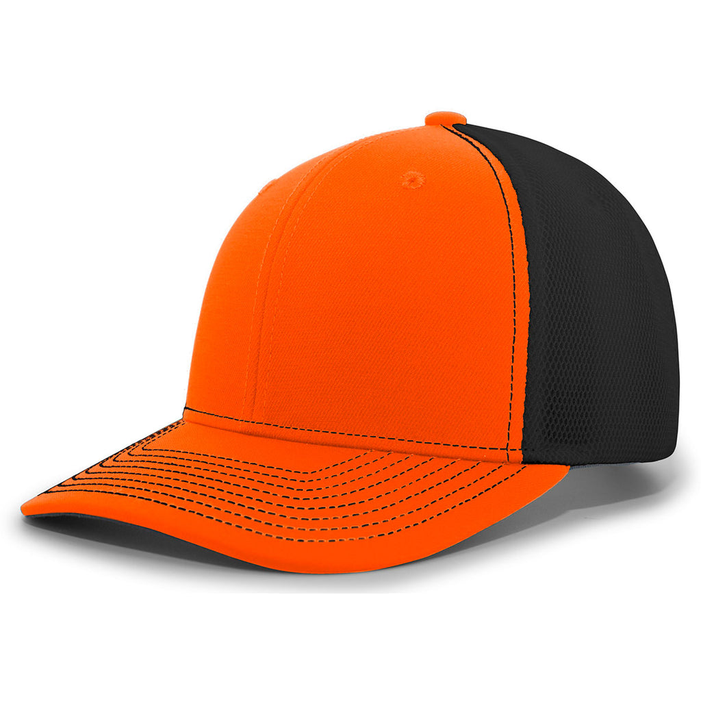 Pacific Headwear Orange/Black/Orange Air Mesh Sidline Cap