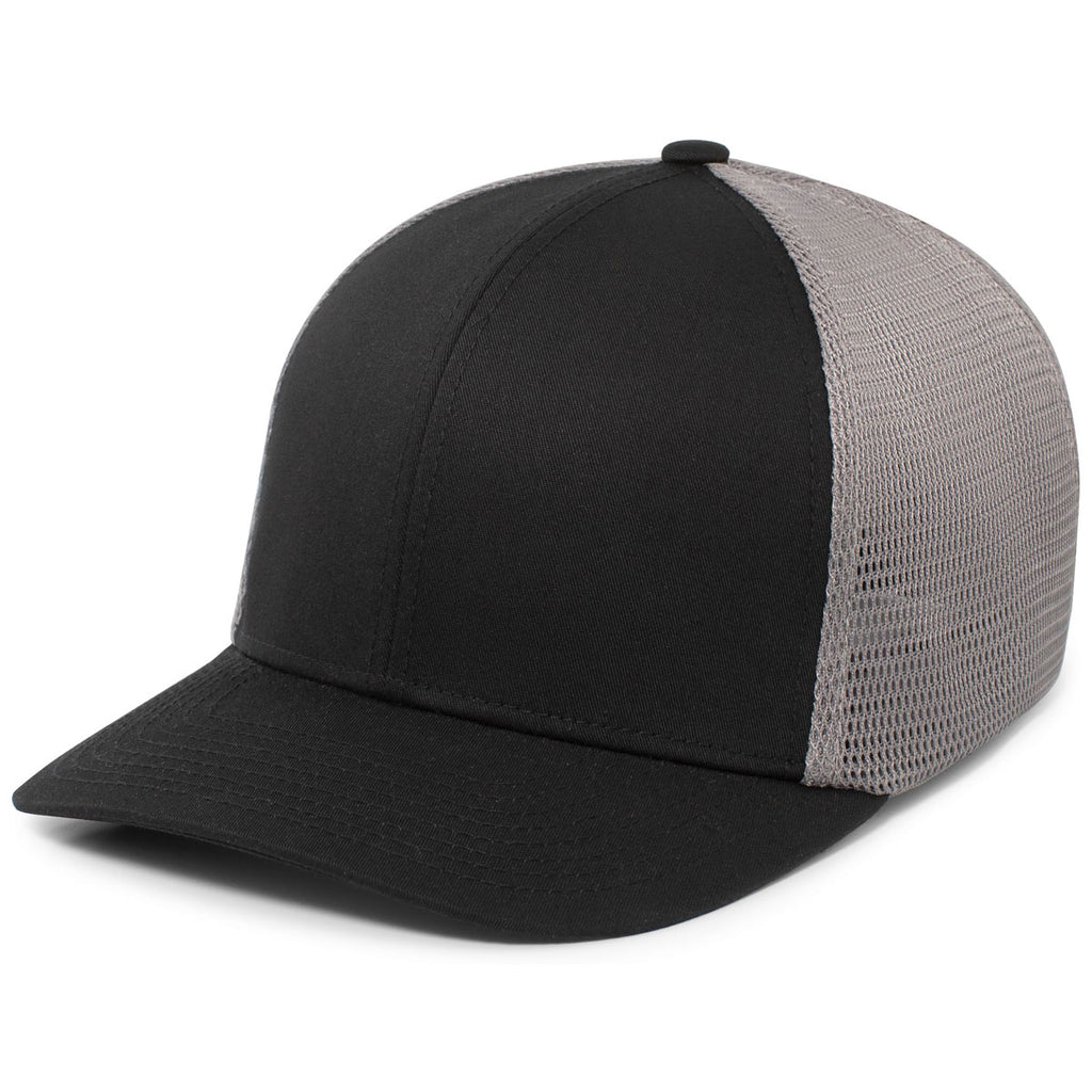 Pacific Headwear Black/Graphite/Black Fusion Trucker Cap