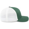 Pacific Headwear Dark Green/White/Dark Green Fusion Trucker Cap