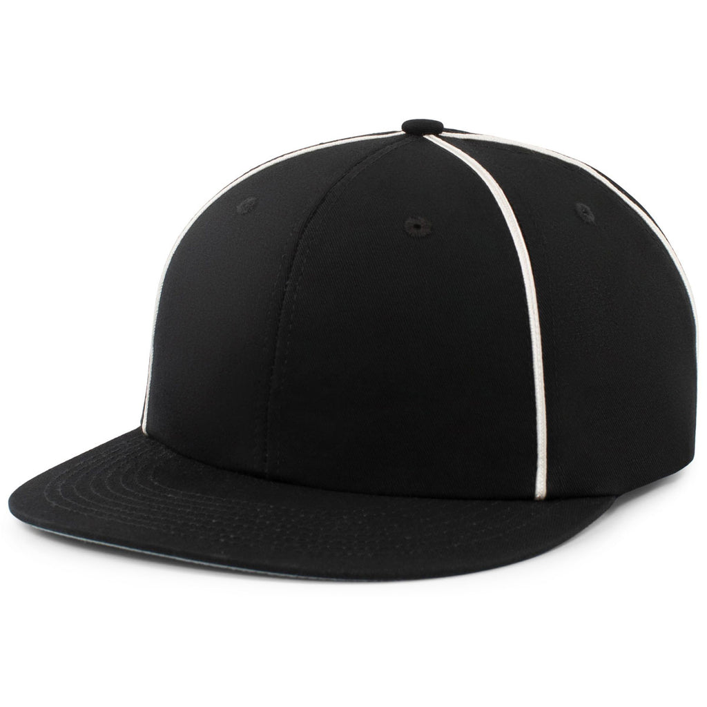 Pacific Headwear Black/White Momentum Team Cap