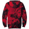 Port & Company Men's Black Red Crystal Tie-Dye Pullover Hoodie