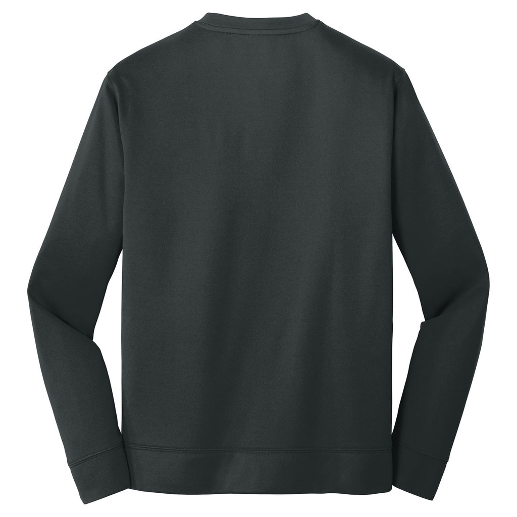 Port & Company Men's Jet Black Performance Fleece Crewneck Sweatshirt