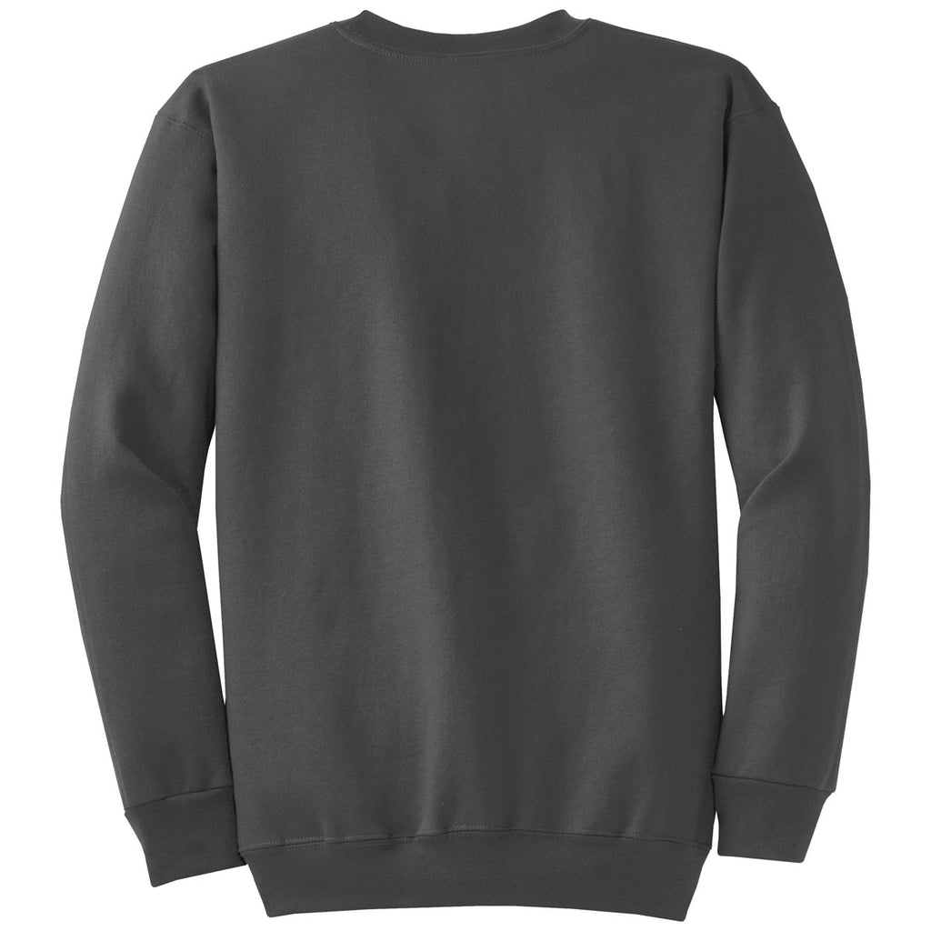 Port & Company Men's Charcoal Core Fleece Crewneck Sweatshirt
