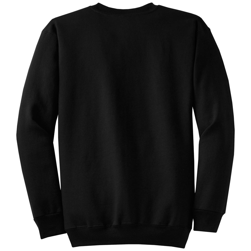 Port & Company Men's Jet Black Core Fleece Crewneck Sweatshirt