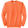 Port & Company Men's Neon Orange Core Fleece Crewneck Sweatshirt