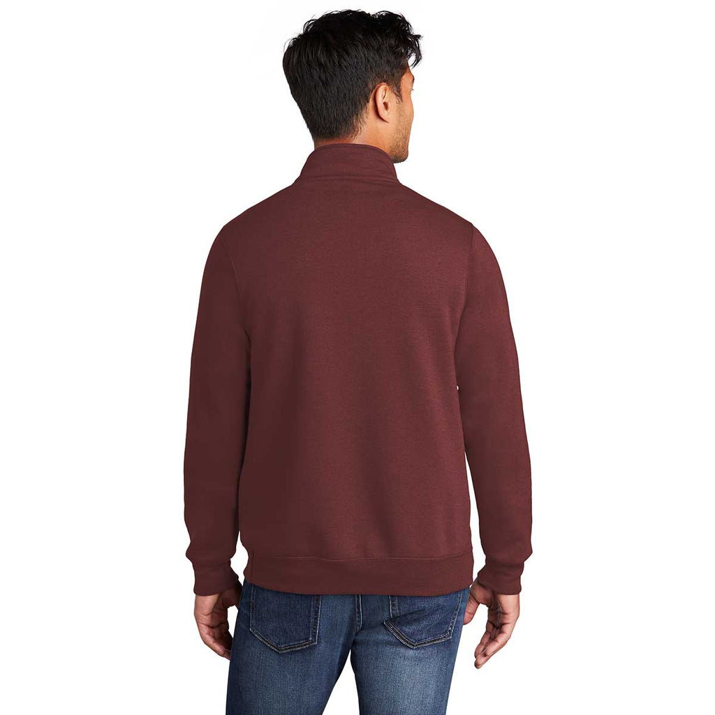 Port & Company Men's Maroon Core Fleece 1/4 Zip Pullover Sweatshirt