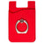 Primeline Red Silicone Card Holder with Metal Ring Phone Stand