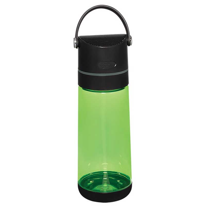 Primeline Translucent Lime Green 21 oz. Copolyester Plastic Wireless Speaker Bottle