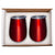 Primeline Red Duo Vacuum Stemless 10 oz. Wine Tumbler Gift Set