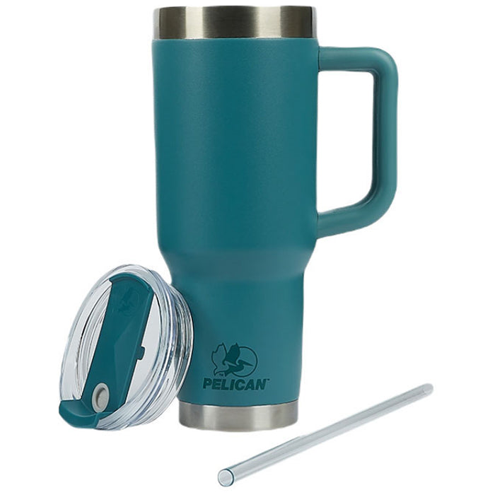 Pelican Teal Porter 40 oz. Recycled Double Wall Stainless Steel Travel Tumbler