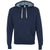 Independent Trading Co. Unisex Navy Heather Midweight French Terry Hooded Pullover Sweatshirt