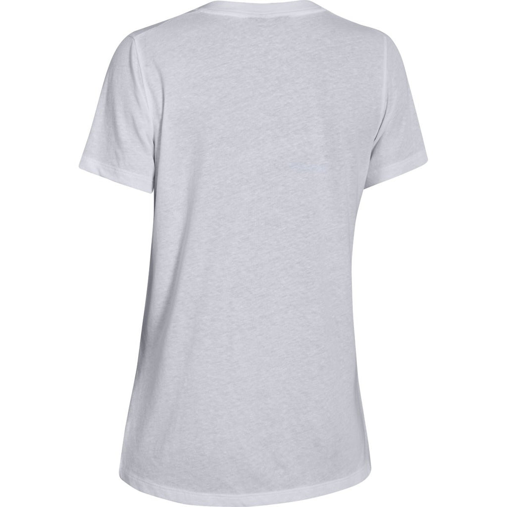Under Armour Corporate Women's White S/S V-Neck Tee