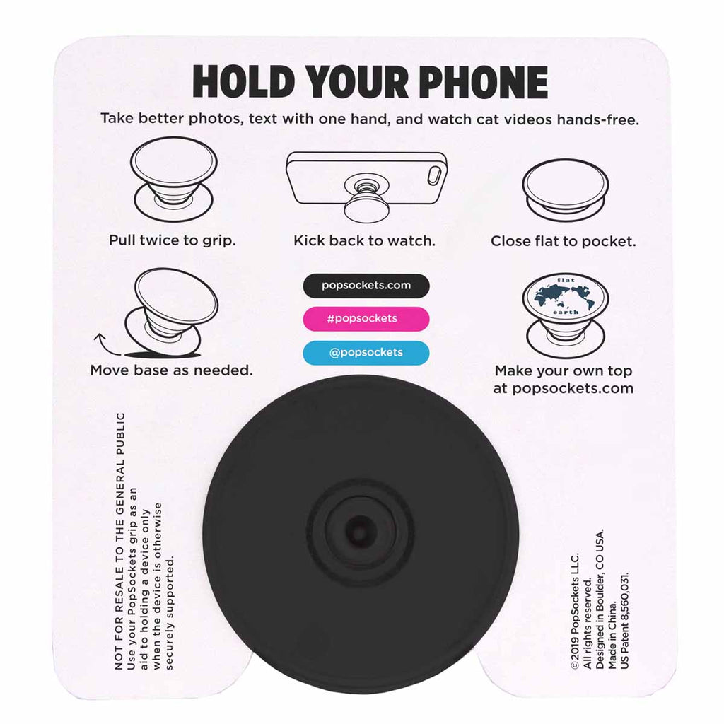 PopSockets Iridscent Black Grip Phone Holder