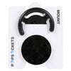PopSockets Black Vegan Leather Grip Phone Holder with Mount