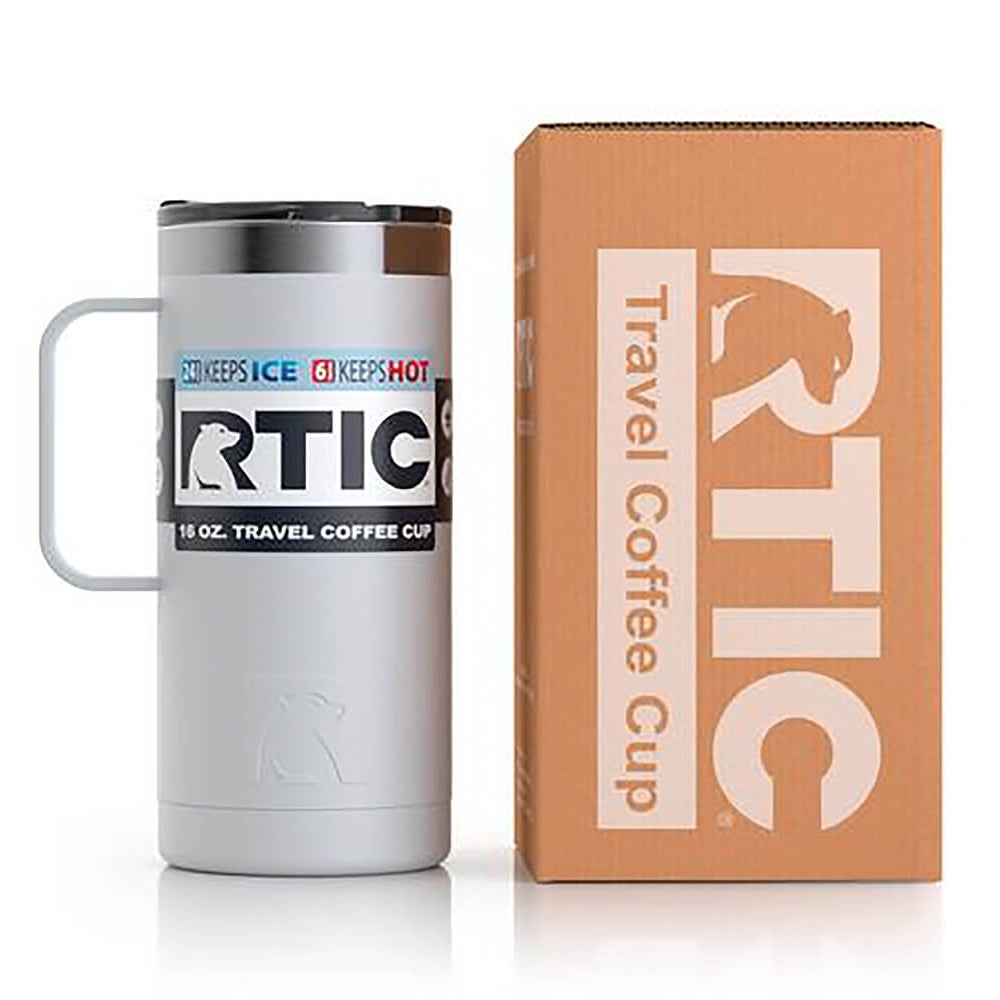 RTIC White 16oz Travel Coffee Cup