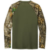 Russell Outdoors Men's Olive Drab Green/ Realtree Edge Realtree Colorblock Performance Long Sleeve Tee