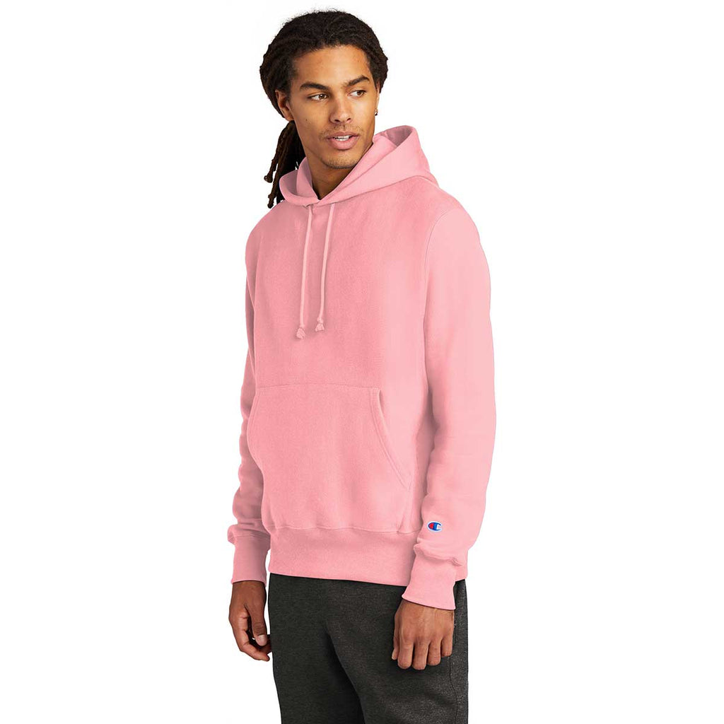 Champion Men's Pink Candy Reverse Weave Hooded Sweatshirt