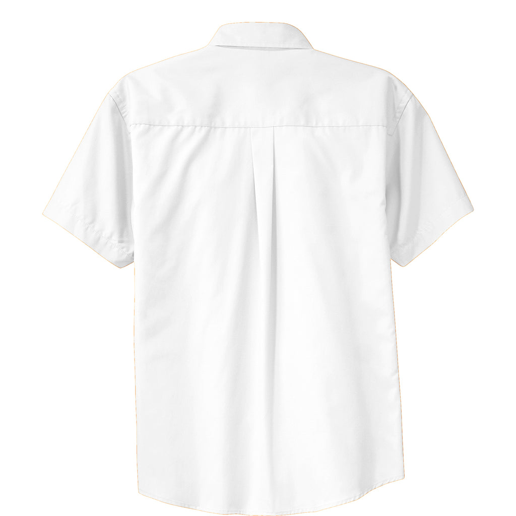 Port Authority Men's White/Light Stone Short Sleeve Easy Care Shirt