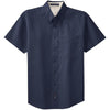 Port Authority Men's Navy/Light Stone Short Sleeve Easy Care Shirt