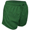 BAW Women's Dark Green Solid Running Shorts