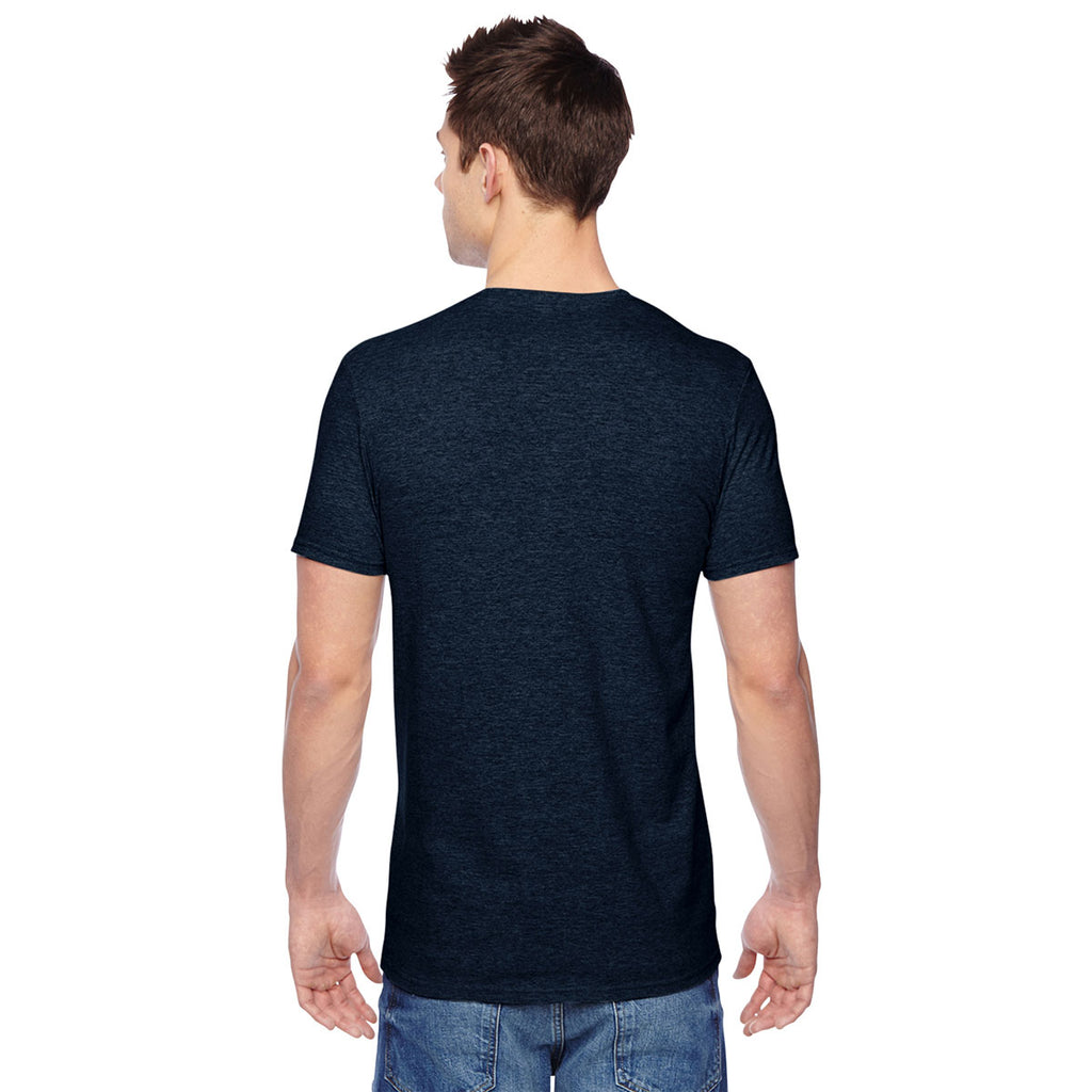 Fruit of the Loom Men's Indigo Heather 4.7 oz. Sofspun Jersey Crew T-Shirt