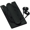 Bullet Black Silicone Card Wallet and Wired Earbuds