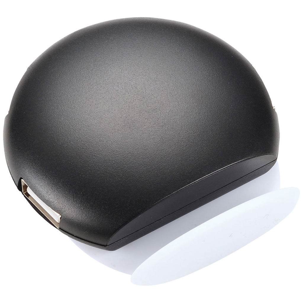 Bullet White Rotund 4-in-1 USB Hub with Phone Stand