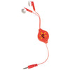 Bullet Red Retractable Earbuds