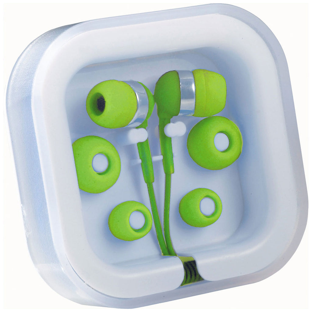 Bullet Lime Green Color Pop Earbuds with Microphone