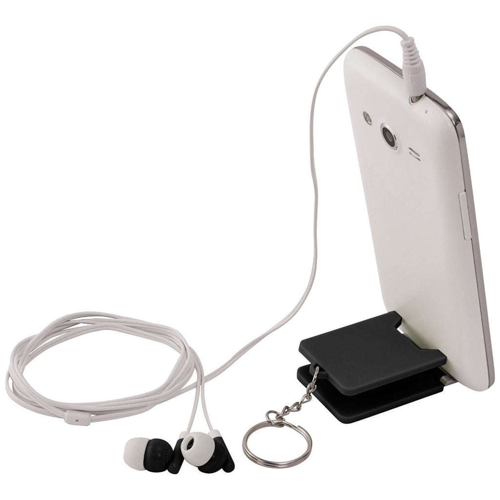 Bullet Black Spectra Earbuds & Mobile Phone Stand