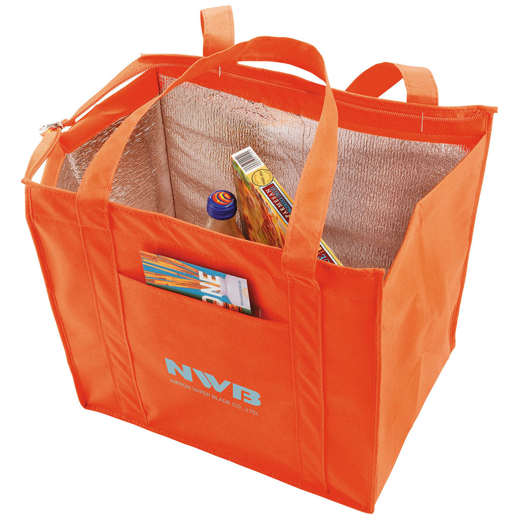 Bullet Orange Hercules Insulated Grocery Tote