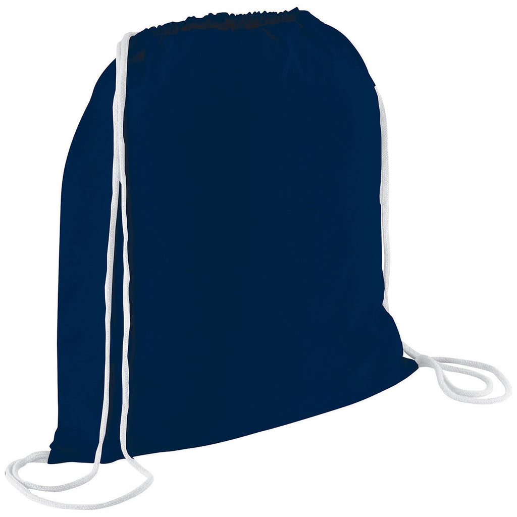 Bullet Navy Blue 4oz Cotton Drawstring Bag