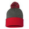 Sportsman Dark Heather Grey/Red Pom-Pom 12