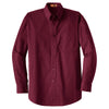 CornerStone Men's Burgundy Long Sleeve SuperPro Twill Shirt