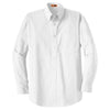 CornerStone Men's White Long Sleeve SuperPro Twill Shirt